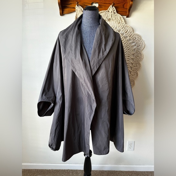 PLANET by Lauren G Jackets & Blazers - Planet By Lauren G Nylon Oversized Cocoon Jacket One Size Lagenlook